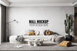Free Interior Modern Living Room Wall Mockup Psd