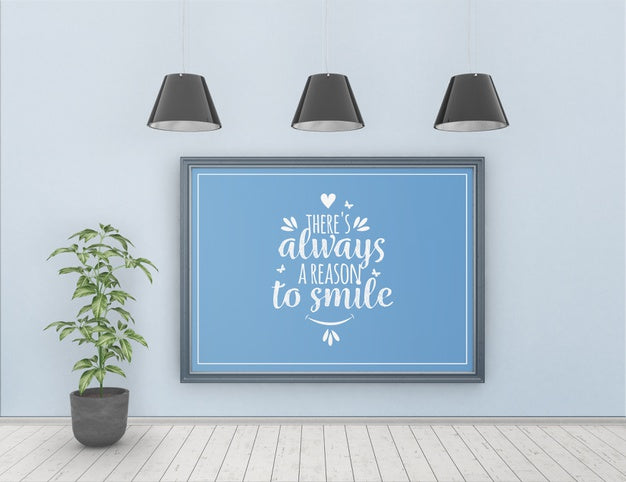 Free Interior Still Life With Frame Mockup Psd