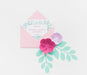 Free Invitation Mock-Up With Paper Flowers On White Background Psd