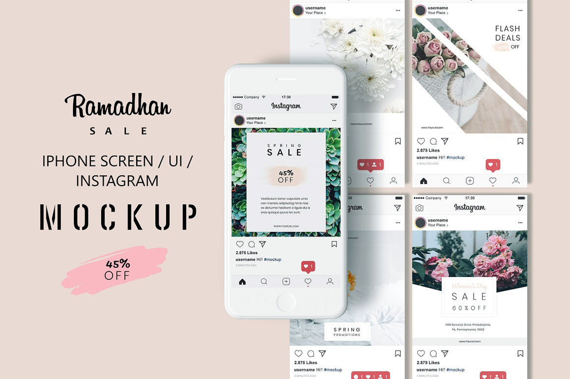 Free Iphone Screen / Ui / Instagram Mock-Up