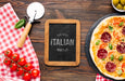 Free Italian Food Mock-Up With Pizza And Tomatoes Psd