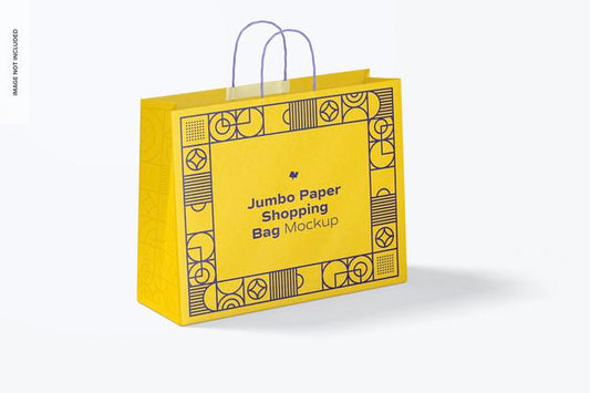 Free Jumbo Paper Shopping Bag Mockup Psd