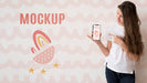 Free Kids And Technology Concept Mock-Up Psd