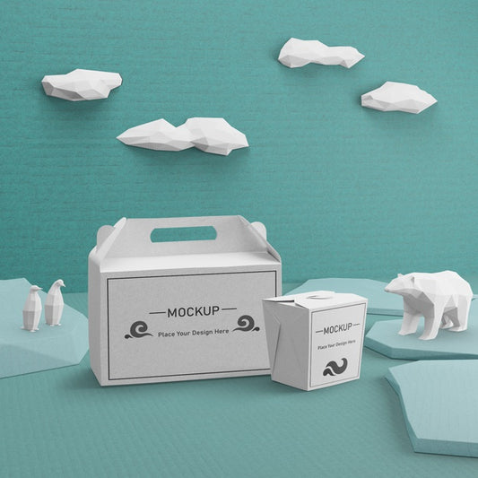 Free Kraft Paper Bags For Ocean Day Cocept Psd