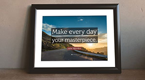Free Landscape Photo Frame Mockup Psd For Inspirational Typography