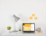 Free Laptop Mockup On Desk With Elements Psd
