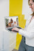 Free Laptop Mockup With Businesswoman Psd