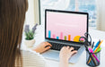 Free Laptop Mockup With Person Typing On Keyboard Psd