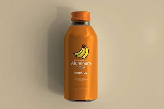 Free Large Aluminum Beverage Bottle Mockup Psd