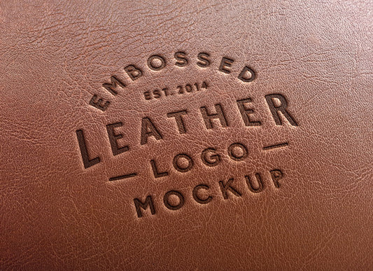 Free Leather Stamping Logo Mockup #2