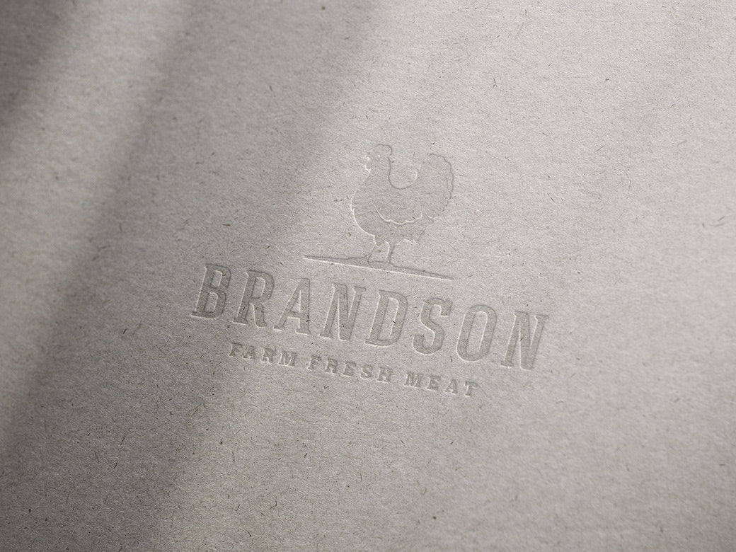 Free Letterpress Logo Mockup