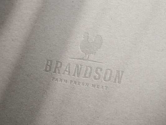 Free Letterpress Logo Mockup