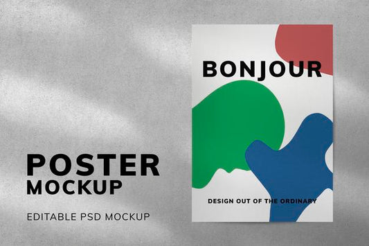 Free Light Teal Paper Design Mockup Psd