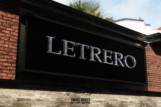 Free Logo Mockup With Facade Psd