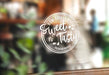 Free Logo On A Business Glass Showcase Mockup Psd