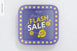 Free Luminous Square Promotional Sign Mockup, Top View Psd