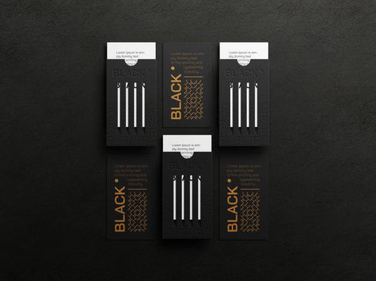 Free Luxury Vertical Business Card Mockup With Letterpress Effect Psd