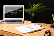Free Macbook Mock-Up Next To Notepad Psd