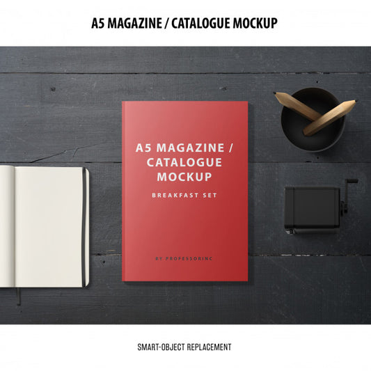 Free Magazine Catalogue Mockup Psd