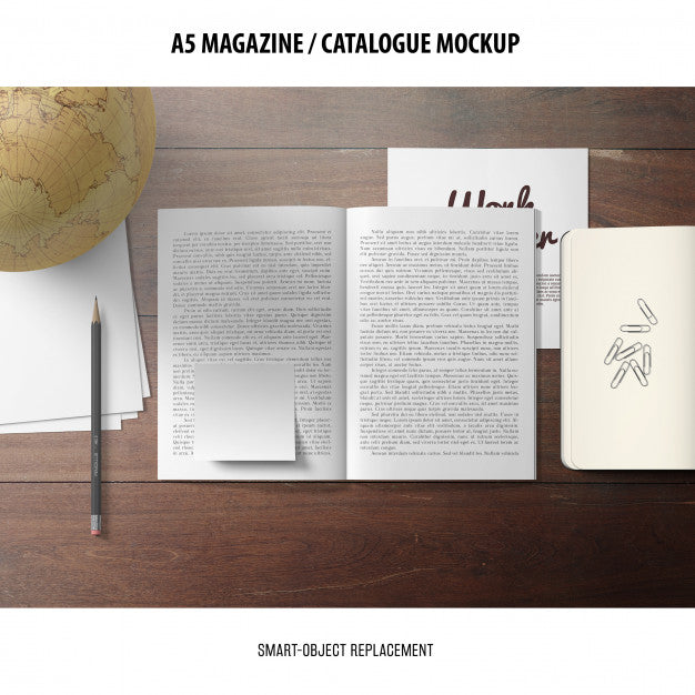 Free Magazine Catalogue Mockup Psd