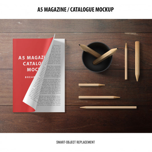 Free Magazine Catalogue Mockup Psd