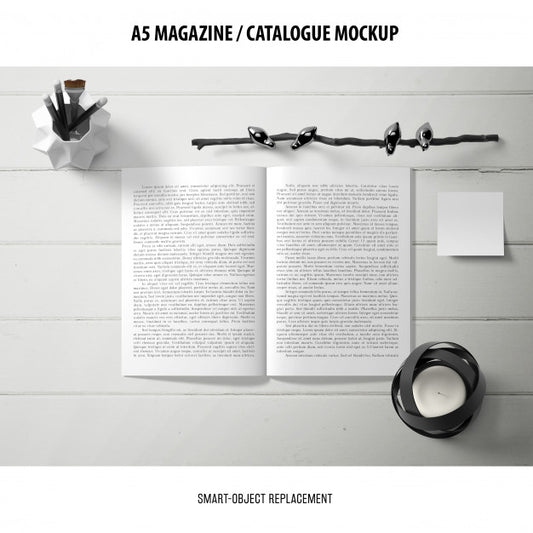 Free Magazine Catalogue Mockup Psd