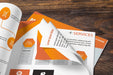 Free Magazine Mockup On Wooden Table Psd