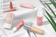 Free Makeup Bottles Scene Mockup, Perspective View Psd
