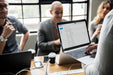 Free Man Checking His Email On A Laptop Psd