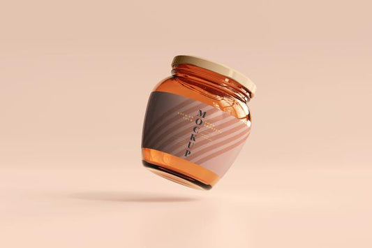 Free Marmalade Glass Jar Mockup Psd