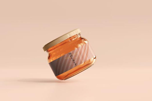 Free Marmalade Glass Jar Mockup Psd