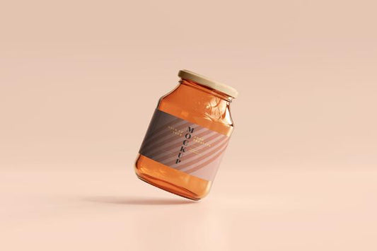 Free Marmalade Glass Jar Mockup Psd
