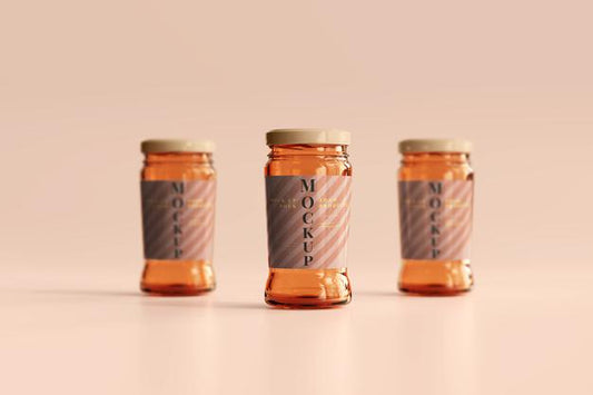 Free Marmalade Glass Jars Mockup Psd