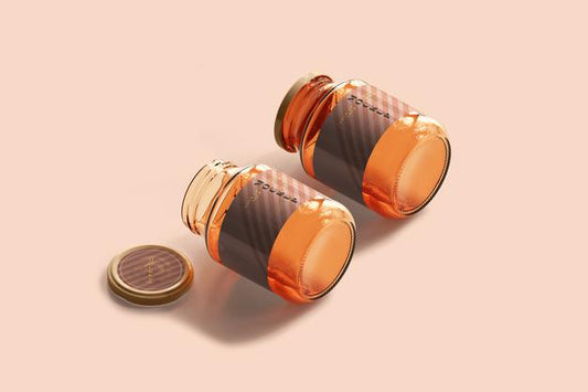 Free Marmalade Glass Jars Mockup Psd