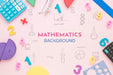 Free Mathematics Background With Shapes And Calculators Psd