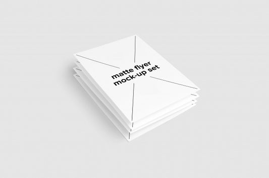 Free Matte Flyer Mock Up Pile Psd