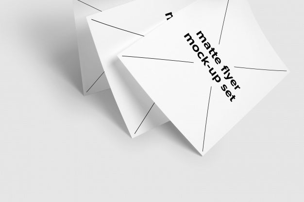 Free Matte Flyer Mock Up Set Falling Down Psd