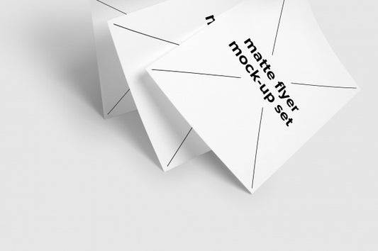 Free Matte Flyer Mock Up Set Falling Down Psd
