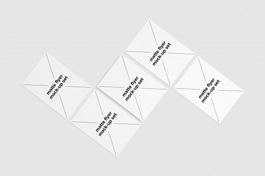 Free Matte Flyer Mock Up Set Geometric Shape Psd