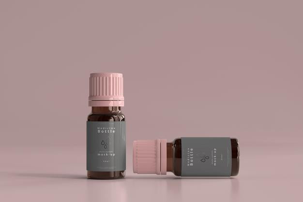 Free Medicine Bottles Mockup Psd