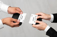 Free Men Holding Business Cards Mock-Up Psd