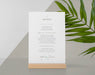 Free Menu Mock-Up With Wooden Stand And Leaf Psd