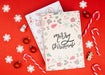 Free Merry Christmas Doodle Book With Christmas Balls And Snowflakes Psd