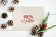 Free Merry Christmas Greeting Card Mockup Psd