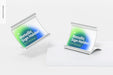 Free Metallic Table Sign Holders Mockup Psd