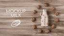 Free Milk Bottle Concept Mock-Up Psd