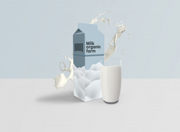 Free Milk Packaging Mockup Psd Psd