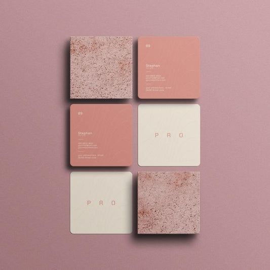 Free Minimal Square Business Card Mockup Psd