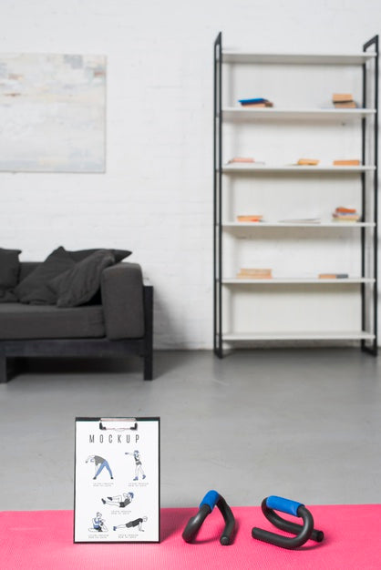 Free Minimalist Sport At Home Design Mock-Up Psd