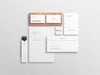Free Minimalist White Stationary Set Mockup Psd